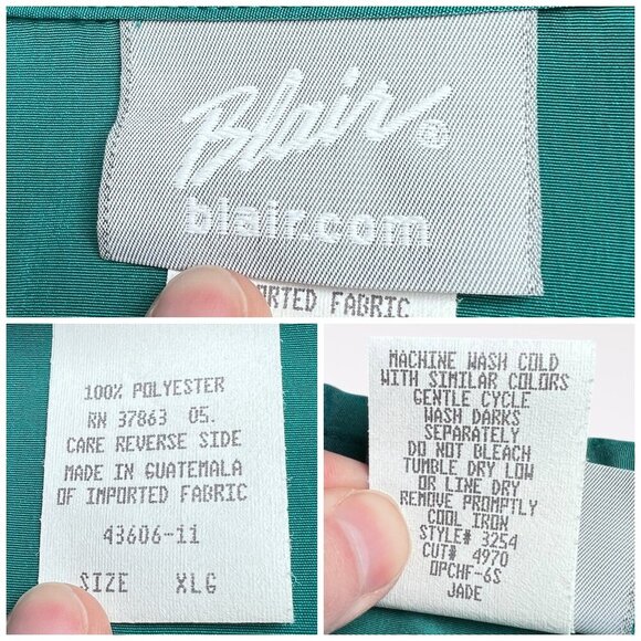 Blair Jade Green Satin Look Button Front Blouse XL - Picture 3 of 8